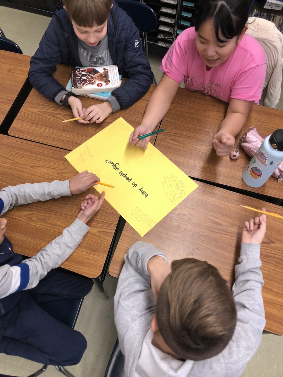 MsKuderka's tweet photo. Carousel question: why do people argue? Lots of great thinking and responses! https://t.co/j3vdMiWXqZ