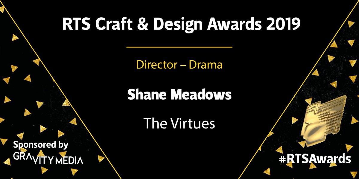 RTS_media's tweet image. Congratulations to Shane Meadows, who wins the Director in Drama award this year for #TheVirtues. Judges said the direction was in “a different league!” #RTSAwards