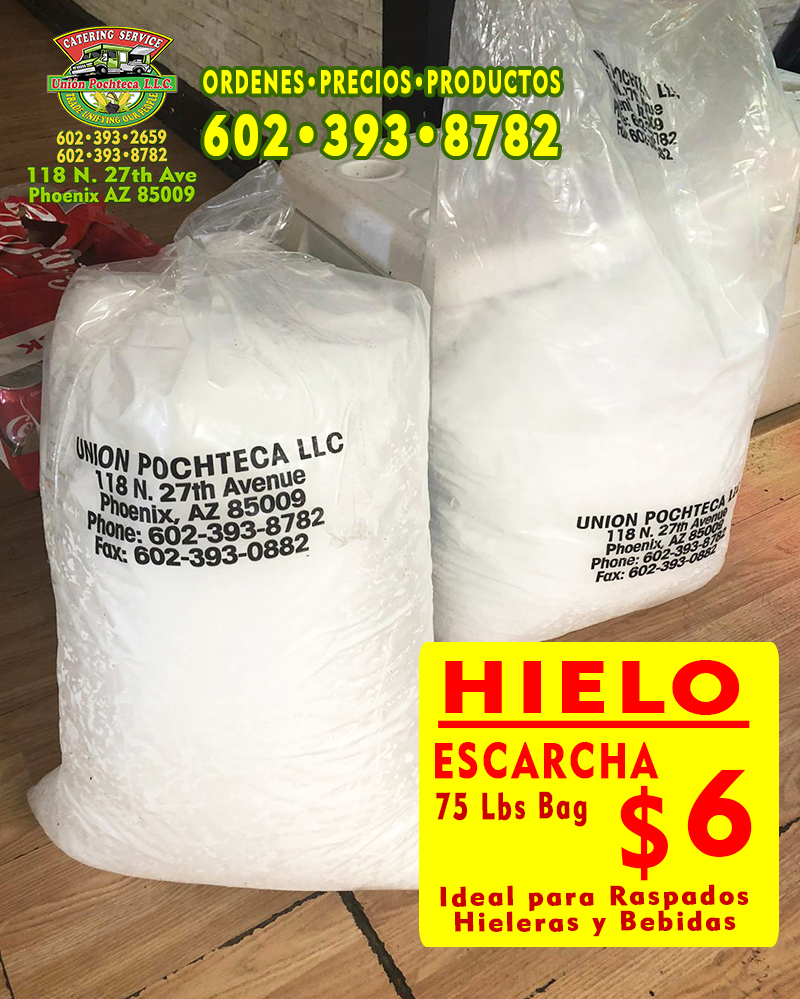 UnionPochteca's tweet photo. EDIBLE & NOT EDIBLE ICE
$4 -50LBS BAG
$6 -75LBS BAG
ORDERS,PRICES & PRODUCTS 602•393•8782
#UnionPochteca #FoodTruck #RestaurantPhoenix #FastFoodPhoenix #StreetFood #FoodInWheels #NotEatableIce #NotEdibleIce #LocalBusiness https://t.co/uyCS1rb6nO