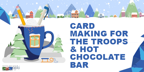 ppld's tweet photo. Get to know your community by making a card for #OperationGratitude this season. Drop in to our Hot Chocolate Bar inside #HighPrairieLibrary Community Room on Dec. 2, 5 - 7 p.m., Dec. 5, 3 - 5 p.m., and Dec. 6, 1 - 3 p.m.
Accepting cards for donation Nov. 25th through Dec. 7th. https://t.co/RBxVR3idZa