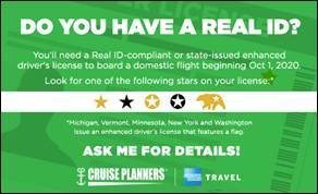 CruiseScouter's tweet photo. As of October 1, 2020, the REAL ID ACT will be enforced and all domestic flights will require a REAL ID-compliant card as proof of identity. 
https://t.co/Om0pYeX53v
#travel #vacation #flying #airtravel https://t.co/hqMElVwA81