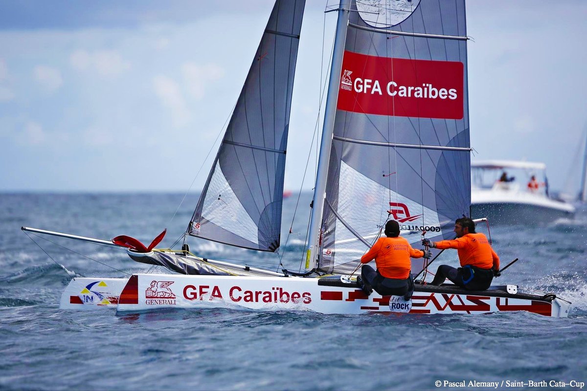 GFA_Caraibes's tweet photo. Notre équipage, composé de Nicolas GILET et Nicolas POIX #FRA29, se classe 11ème au classement général de la @stbarthcatacup 2019. 🤩 
#SaintBarth #Cata #F18  
Photos : © Michael Gramm - © Pascal Alemany https://t.co/8UVgzcG7xY