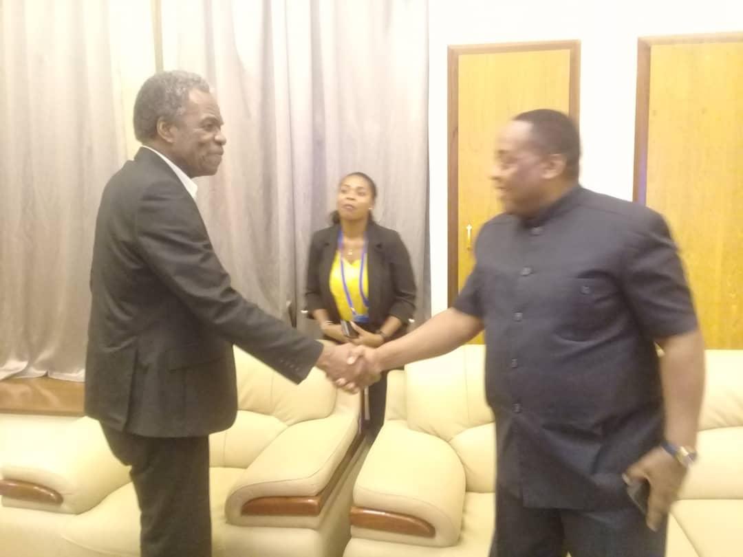 Llegada de Excmo. Sr Orville London. Embajador de Trinidad y Tobago en Reino Unido y Representante del Ministro de Energía de Trinidad y Tobago, ha sido recibido por el Secretario de Estado de Minas e Hidrocarburos Excmo. Sr Santiago Mba Eneme.<a href="/AhoraEg/">AHORAEG</a> <a href="/TR_Inc/">Tropical Resources</a> <a href="/GabrielObiang/">Gabriel Mbaga Obiang Lima</a>