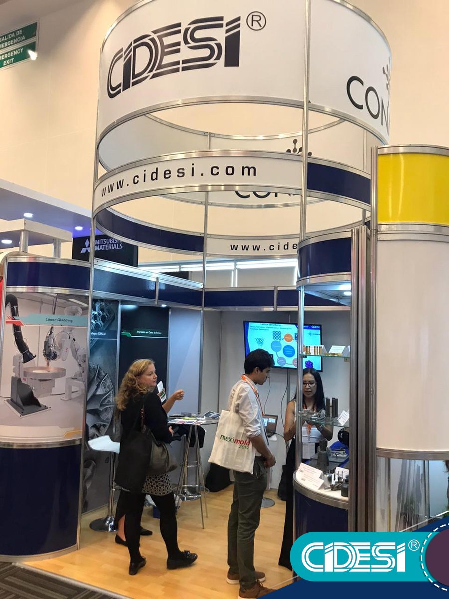 CIDESIMX's tweet photo. #CIDESI presente en la #ExpoMeximold 2019 en #Querétaro, dando a conocer el #CONMAD y sus capacidades en los temas de #Manufactura Aditiva e #Ingeniería de Superficies. #desarrollo #innovación #tecnología #ciencia #México https://t.co/GzNhy5vqRT