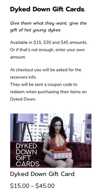 Gift Cards are now available!!! 🎁💌  https://t.co/vA2fCTmqJB @DykedDown https://t.co/1vjr3mnAy9<a href="/tag/tittybros"class="tags"><span>#tittybros</span></a>