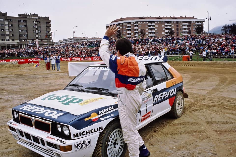 rallyreplay's tweet photo. Our Ex Works Lancia Delta Integrale "Deltona" TO 35378S

Winner of the 1993 Formula Rallye Oviedo with Carlos Sainz

Driven by Kankkunen, Auriol, Aghini, Sainz, Alen, Blomqvist, Vatanen, Delecour, Thiry, Alonso and Shinozuka in period. 
#Lancia #makelanciagreatagain #wrc https://t.co/p6uIF5ebAF