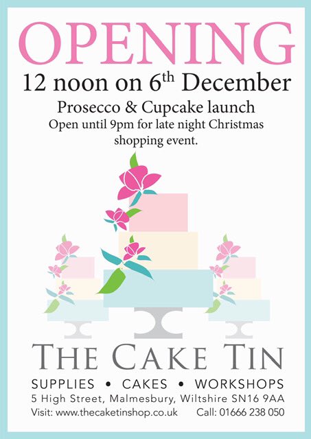 TheCakeTinShop's tweet photo. Official opening day confirmed !🧁  🍾  #cupcakes #malmesbury #christmas2019 #cake https://t.co/mJBUfoY87O