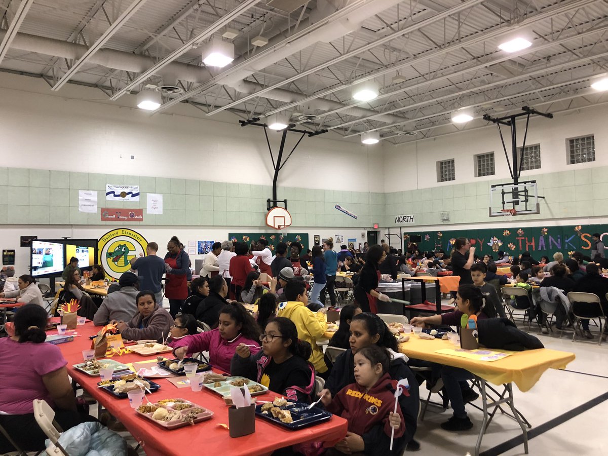 It’s the best time of year! Guilford’s annual Thanksgiving dinner!! #givethanks19 #gatorsdeserveit20 <a href="/GuilfordEle/">Guilford Elementary School</a>