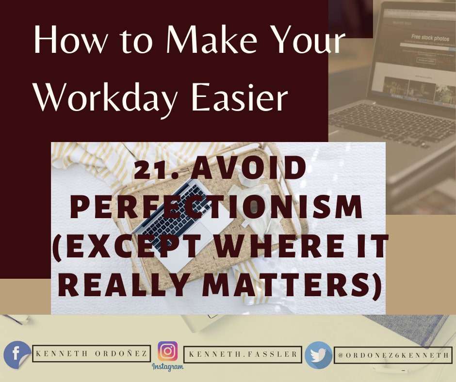 Putting pressure on yourself to make all your work perfect is not only stressing you out, it could be slowing you down and causing you to procrastinate finishing things because you’re worried they’re not just right. In some cases, focusing on perfectionism is making your life ...