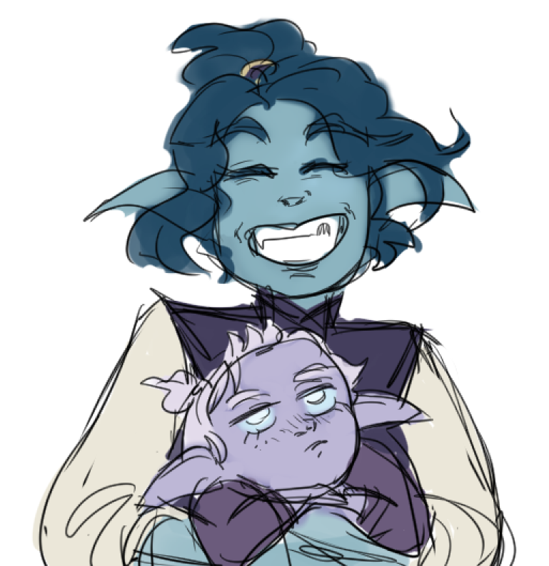 pennadraws's tweet photo. Nelfember Day 7 &amp; 8: Sadness &amp; Youth/Childhood
#nelfember #nelfember2019 

7: Syna and the death of her father Ewarus. He was struck by a poison forsaken arrow during the war of thorns.
8: Syna and her lil sib Miverna! lil blu and lil purbl

double whammy of big sad then big cute https://t.co/GKEIbiICQh