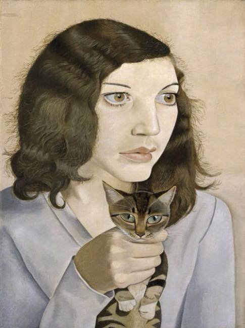 Lucien Freud, Girl with a Kitten1947
