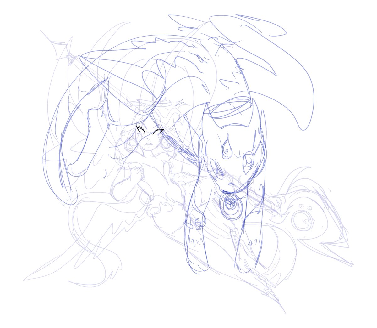 i never got around to finishing this sketch LOL so here.. have the SKETCH.... bonus mega jinji