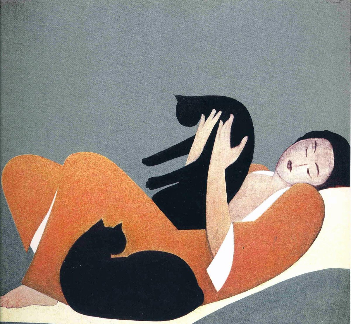 Will Barnett, Woman and Cats, 1969