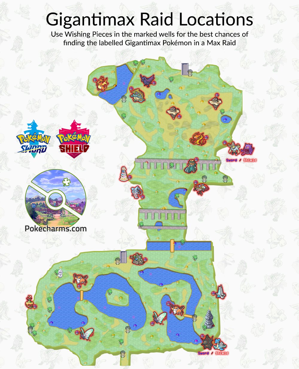 Wishing Piece 'Pokémon Sword and Shield': Locations for the Raid Battle item