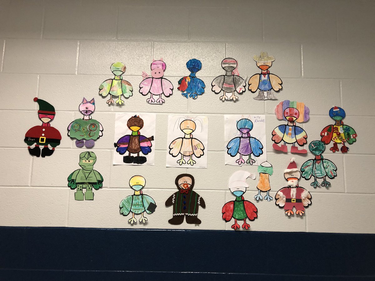 SonyaZielke's tweet photo. So thankful for our kindergarten students and their creativity!   Can you find a turkey is these disguises? #CCgivesthanks #THANKSGIVING. https://t.co/eCq7ikEu0y
