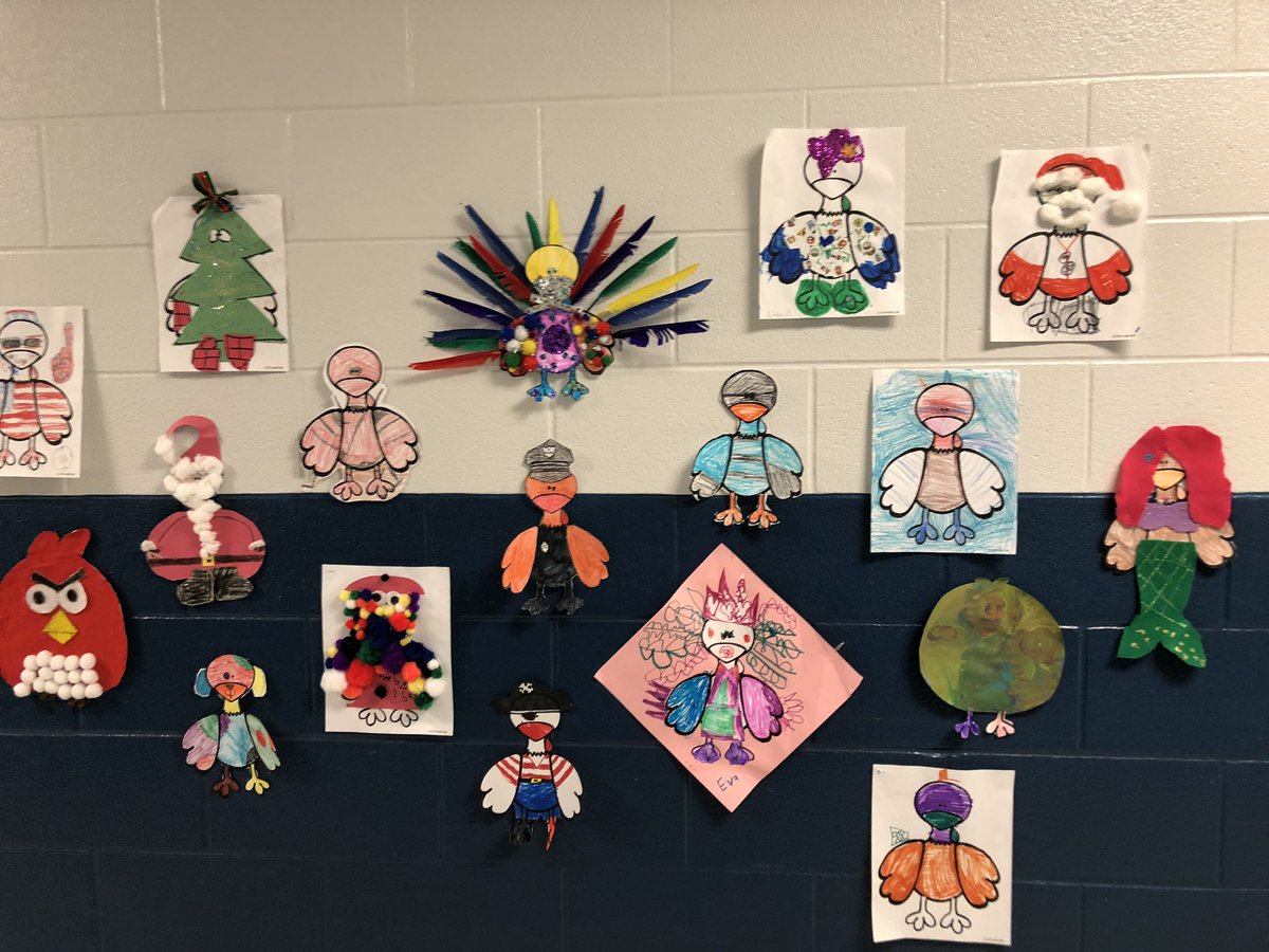 SonyaZielke's tweet photo. So thankful for our kindergarten students and their creativity!   Can you find a turkey is these disguises? #CCgivesthanks #THANKSGIVING. https://t.co/eCq7ikEu0y
