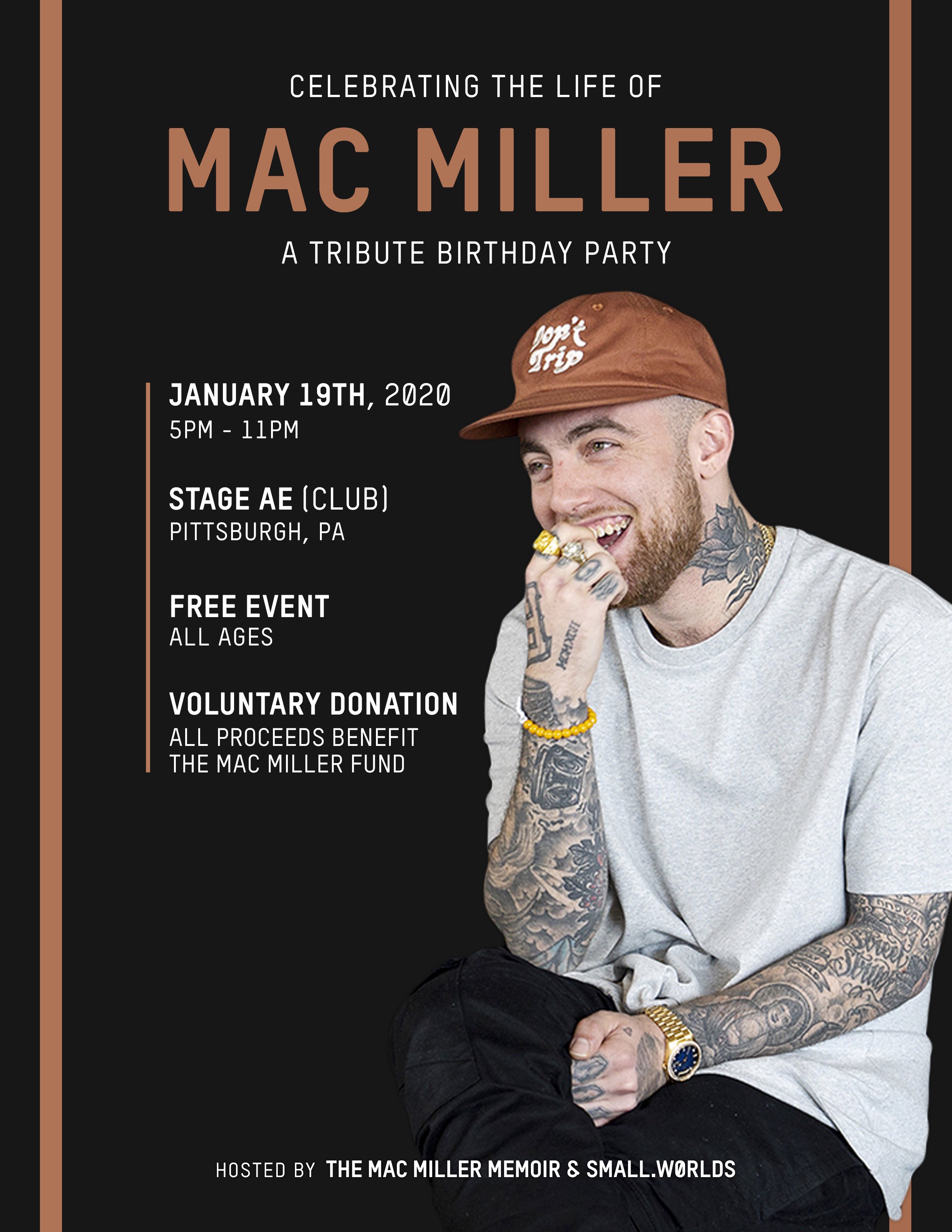 The Mac Miller Memoir on X: We're super excited to announce that we'll be  hosting a fan tribute event alongside (IG/ small.w0rlds) to celebrate the  life of Mac Miller on his birthday!