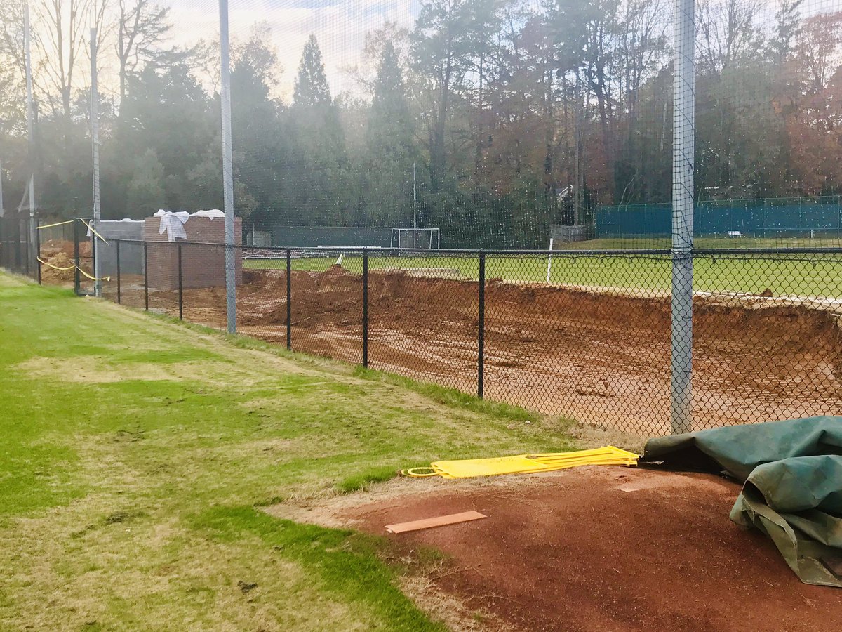 PDSBaseball's tweet photo. Preparing for brick wall &amp; side walk towards 3rd base dugout https://t.co/K6V347pDOa