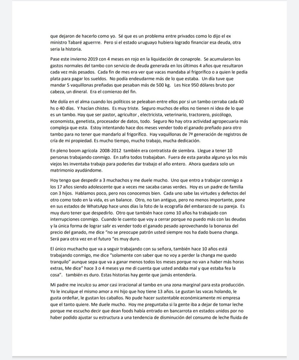 Agronegocios_Uy's tweet photo. Fin de un Ciclo. Doloroso relato sobre la realidad de la Lechería en el país. 🚧🐮🇺🇾 https://t.co/PKwXVBbz08