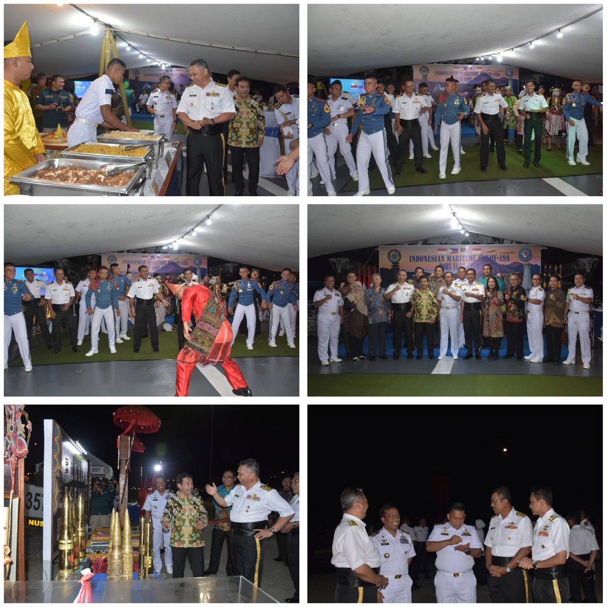 "Menarik dan Meriah"

TLDM di sambut mesra semasa Majlis Resepsi di KRI BUNG TOMO sempena Indonesian Maritime Envoy-19A port visit. Para tetamu dihiburkan dengan tarian dan persembahan dari pelbagai kaum dari Indonesia.

<a href="/reza_azeranil63/">reza</a>
<a href="/SyedZahrulPutra/">SyedZahrulPutra</a>
#DiplomacyDefence🇲🇾🇮🇩