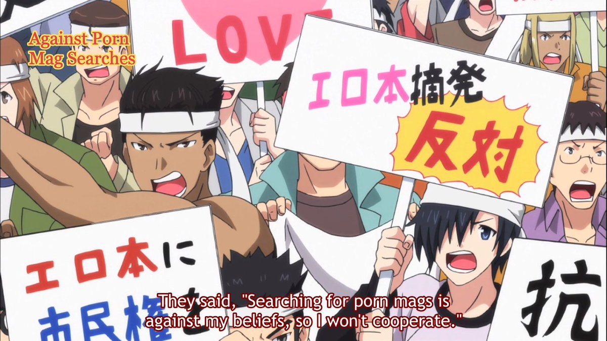 Right-leaning people: "Anime is apolitical."Majikoi (yes, really, again):