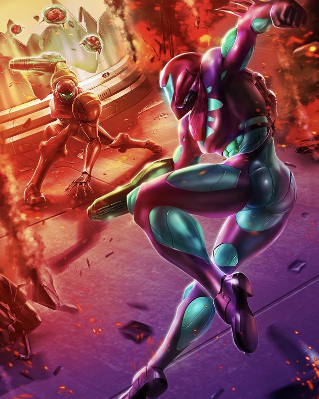 MetroidDatabase's tweet photo. Killer, Metroid Fusion artwork by twitter user @kazumasa_yskn Such an iconic confrontation.😱 -Rue
.
.
#metroiddatabase #metroid #samus #metroidfusion #metroidprime #nintendo #retrocollective #fusionsuit #retrogames #samusaran #gameboy #gameboyadvance https://t.co/pm9uL9saUR https://t.co/gbQIuDwLBl