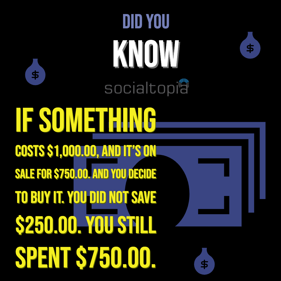 socialtopiahq's tweet image. ❎MoneyLessons 💯✳️

Basic #math101 you still are spending dollars.  

#socialtopia #hustle #money #learn socialmediamarketing #mktdigital #marketing101 #marketingcoach #marketingconsultant