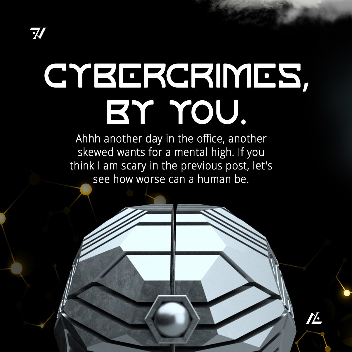 project7visions's tweet photo. This a thread : Today we will be talking of Cybercrimes. Presented by the cute and cunning Mr. Pandora.
#ProjectPandora #Project7Visions #Film #Series #Psychological #Thriller #Mystery #Hacking #AI #ArtificialIntelligence #IoT #InternetofThings #Technology #Cybercrimes https://t.co/9S8YbpbOVA