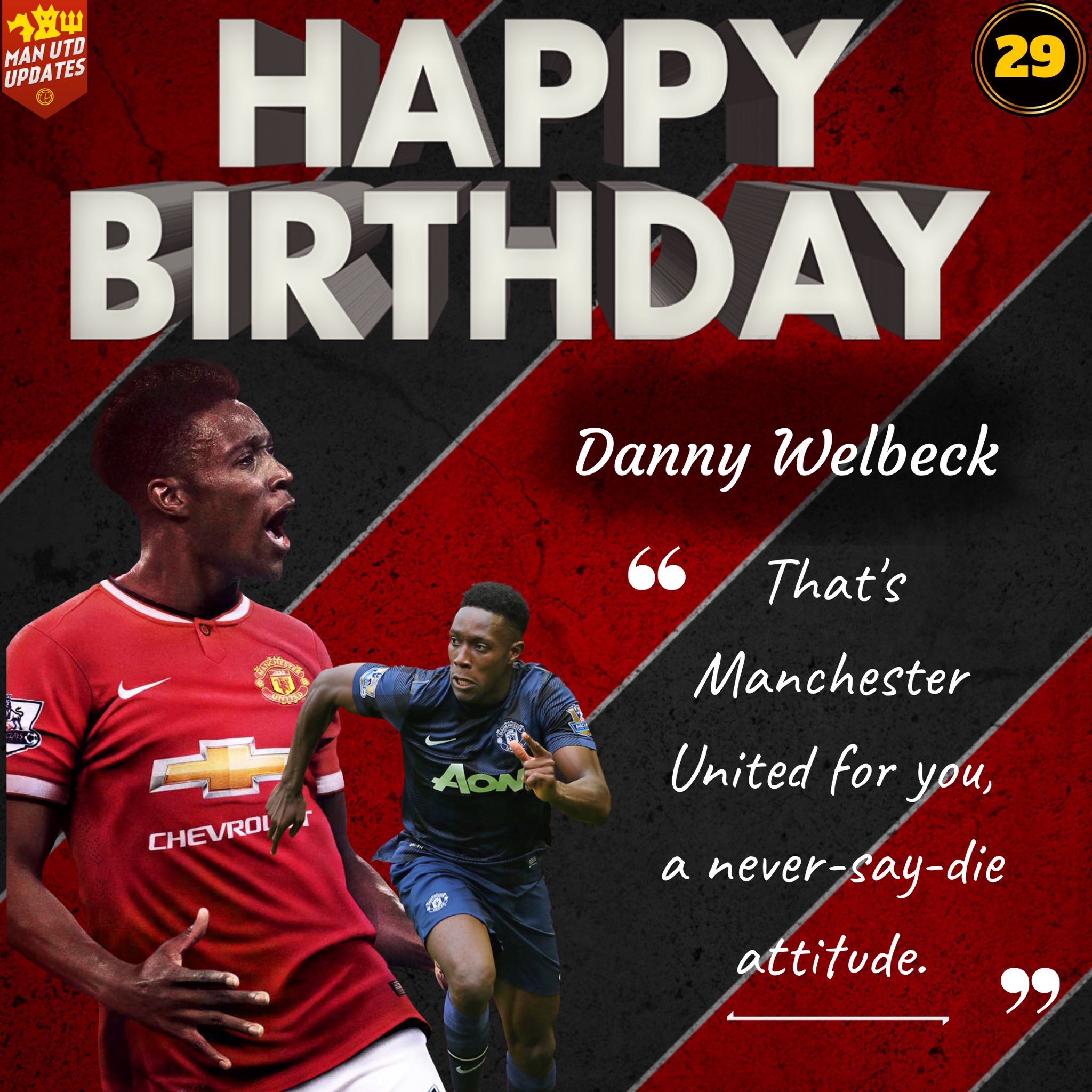 Happy 29th birthday to ex red Danny Welbeck.    