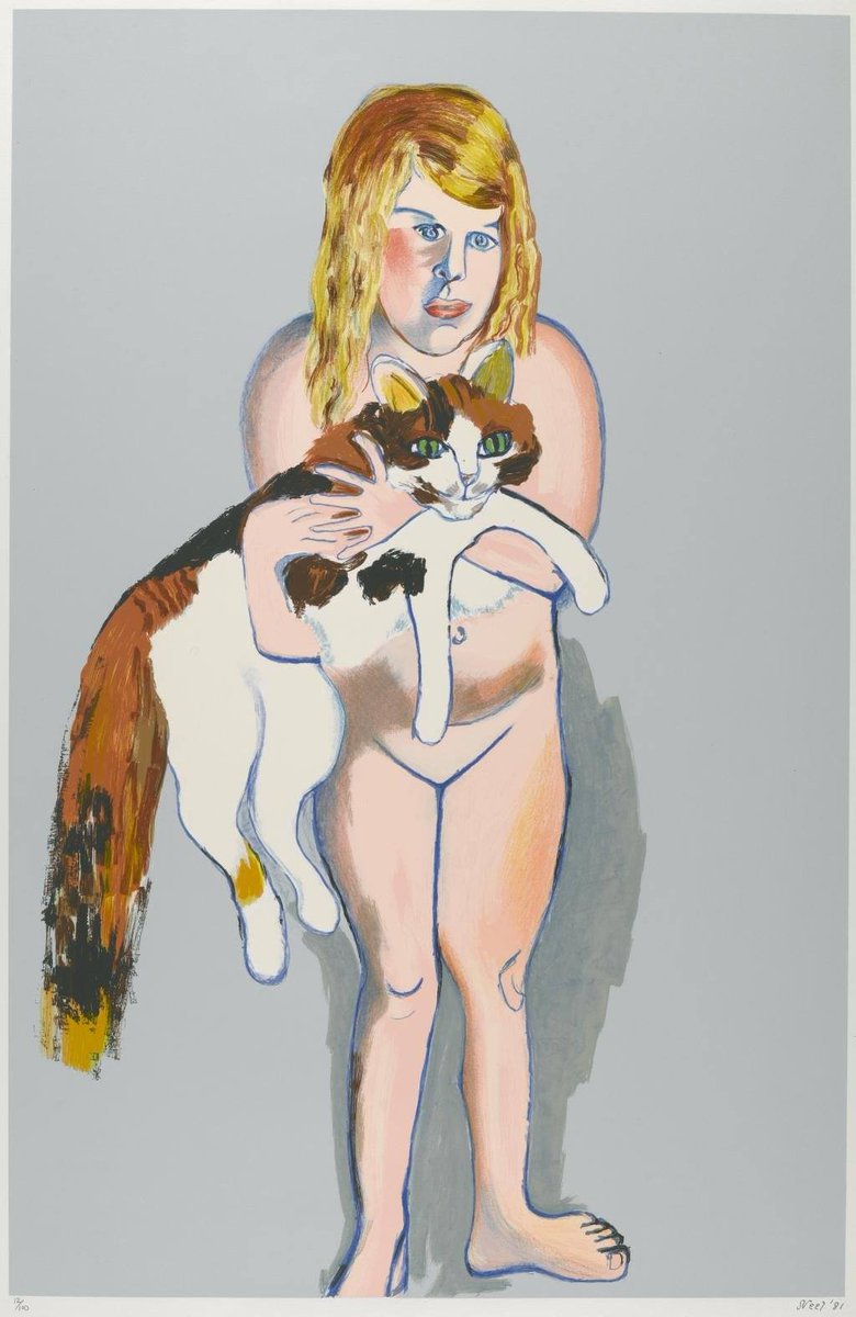 Alice Neel, Victoria and the Cat, 1980