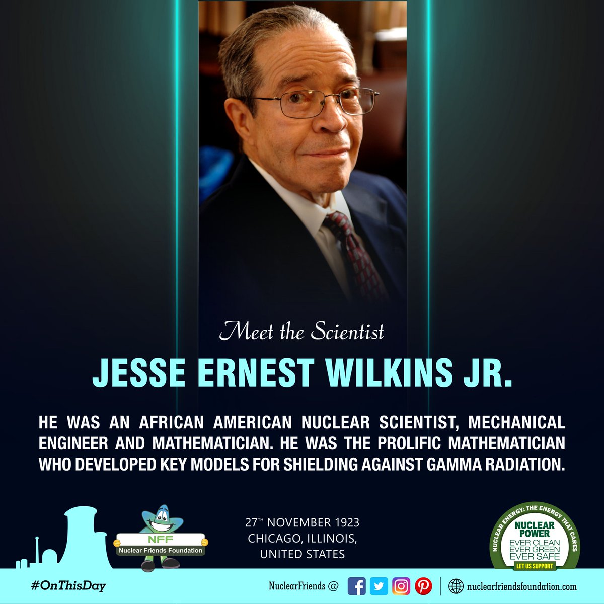 Nuclear Friends Fnd on Twitter: "#OnThisDay Meet the scientist J. Ernest Wilkins Jr! He was an African American nuclear scientist, mechanical engineer and mathematician. Reach us @ https://t.co/2xhszfjoCx #NuclearPower #NuclearEnergy #Evergreen ...