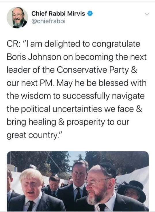 Tingaling007's tweet image. Chief Rabbi Mirvis is a Tory activist.

Why is this not mentioned in our ,supposedly impartial, public broadcaster's news output @BBCNews #r4today?
