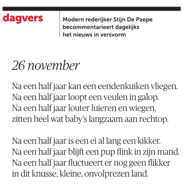 StijnDePaepe's tweet image. Gespin, getalm,
gebakkelei.
Een half jaar vliegt
ineens voorbij.
🗓
#Magnette etc. etc.
@demorgen: