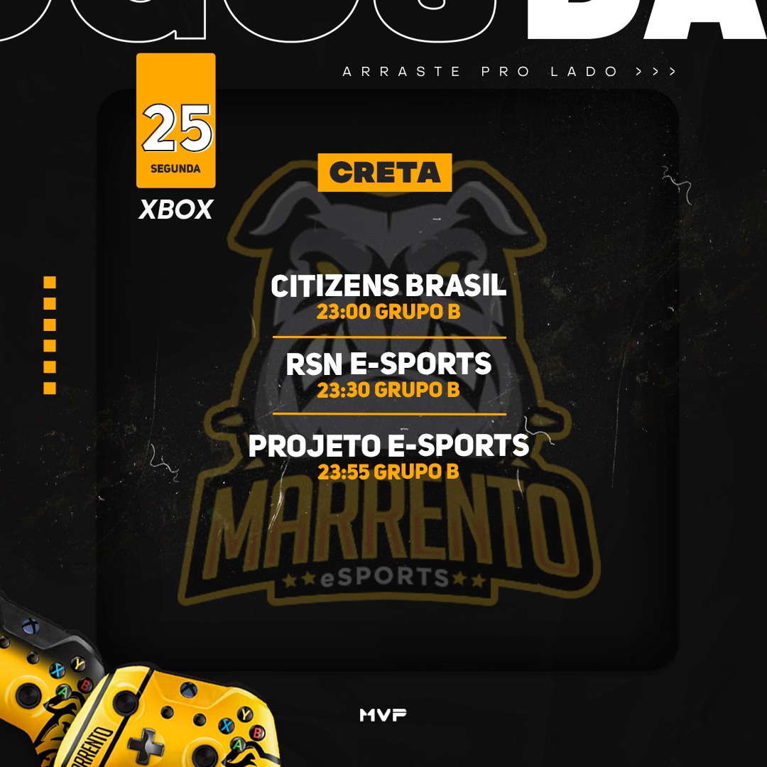 marrentoesports's tweet photo. Começa mais uma semana de batalhas pra nossa line de #XBOX! Vamos com #SangueNoOlho em busca da vitória! 🕹🎮🖥
.
@agmvpsports #esports #esporteeletronico #cpn #lefv @LefvBrasil https://t.co/gnexG4Q4LL