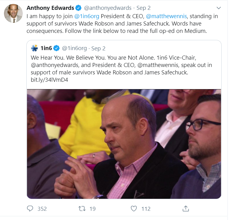 Edwards has become the strongest promoter of LN & sidekick to WR+JS.He turned LN into an ecosystem of self-promotion for his group. His only other Medium story is attacking Chapelle while promoting LN. Last event from group was LN-related.He attends court hearings w/ the 2.