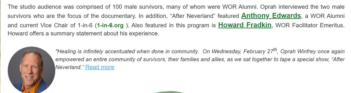 But not to stop there, Fradkin worked Leaving Neverland into many areas of his site & community.He references it as part of his FAQs.He includes it in news & announcements.He includes it as the only story under media highlights.He includes it in multiple email mailings.