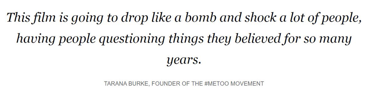 A set of such caliper wouldn't be complete without Tarana Burke, founder of MeToo who was also at Sundance premiere & "HBO Me Too Panel."Tarana: "it's always going to be explosive to have a conversation about MJ and child sex abuse..." and don't forget about the "grooming!"