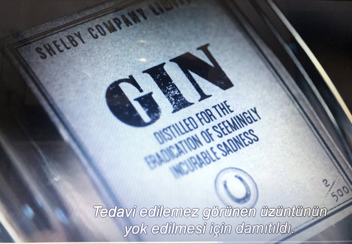 “Tedavi edilemez görünen üzüntünün yok edilmesi için damıtıldı” Peaky Blinders’dan..