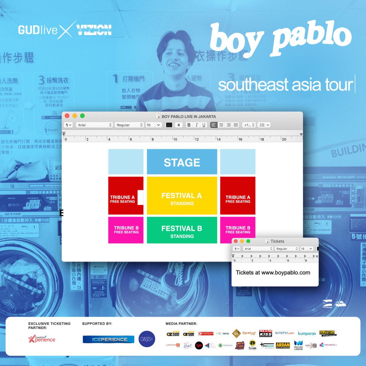 InfoPensi's tweet photo. Boy Pablo Live in Jakarta.
November 29th, 2019 at Basketball Hall GBK Senayan
Tickets are still available at @travelokaxperience go grab your tickets now!
.
Promoted by @gudlive.id x @vizionvibe
#gudlive #vizionvibe #boypablo #boypablojakarta https://t.co/4rt2MLAMoz