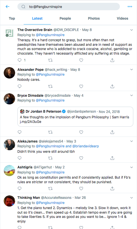 Keiko 43 I Just Thought To Check The Last Tweets Sent To Pangburninspire The Former Company Account For Pangburn Philosophy The Last Tweets Were Sent On 6 2 19 So The Account