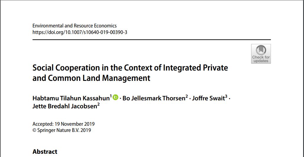 Here’s our new article that provides an #econometric framework for #social #cooperation and #preference interdependence in #DiscreteChoice models - for the provision of #ecosystemservices and #policyanalysis bit.ly/2OgVLR1 @GriffithARI @KU_IFRO @Jette_Bredahl @BJThorsen