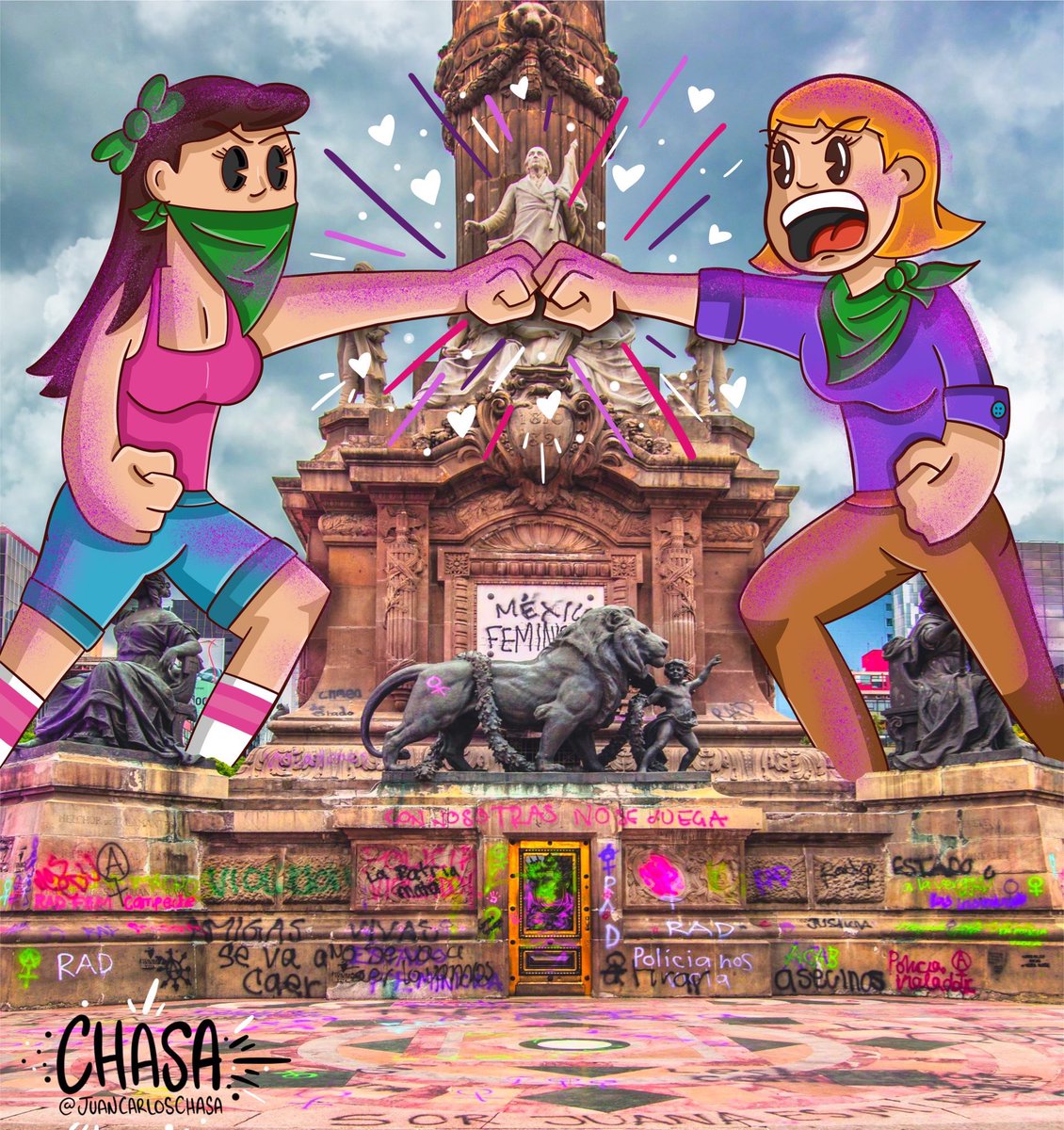 Chasa_____'s tweet photo. #NoEstasSola #ViolenciaContraLaMujer #PintaElMundoDeNaranja  #ViolenciaDeGenero #Feministas #Feminicidios #Mujeres #ElMananero #MarchaFeminista  #gerardoortiz #asino #vandalismo #marchafeminazi #NoMeRepresentan #CDMX #bellasartes #NiUnaMas #marchasincapucha 
🤜🤛 https://t.co/koy5tvocqk