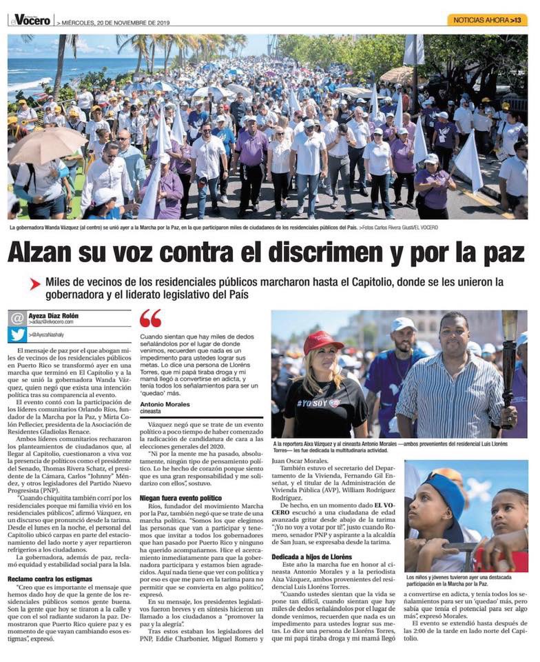 AntonioPR's tweet photo. Todavía no me creo que esto haya pasado! #MarchaPorLaPaz Gracias a quienes votaron para dedicarme esta importante marcha nacional a este jibarito de Llorens Torres! 🙏🏿 ¡que dichoso me siento! @wandavazquezg @Miguel_Romero_ @aixavaz #CoaliciónDeResidentes @William_AVP @GilEnsenat https://t.co/3kvYrOPVhQ