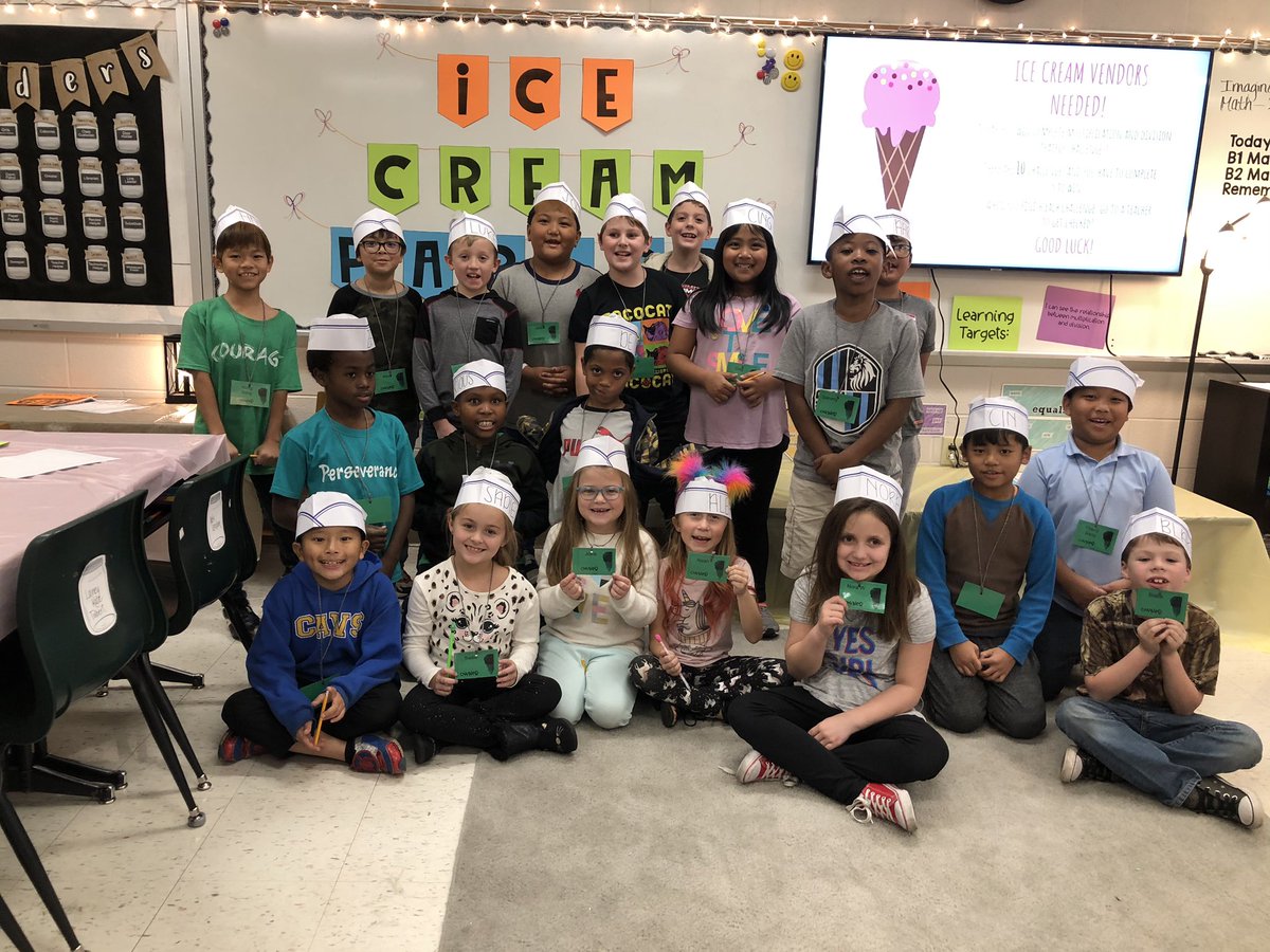 blair_class's tweet photo. The afternoon math class L💚VED our ice cream parlor room transformation! #BEaMathematician @BriarwoodES ! https://t.co/P16EWxF5WE