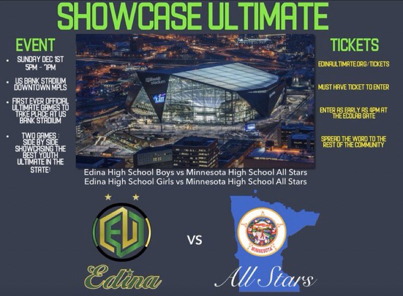 Want a great finish to a holiday weekend? Come check out a showcase game at US Bank stadium Sunday!! Watch some of the best high school players in the state in one of the top stadiums in the state! #winwin
 callplaybook.com/eu1201.html