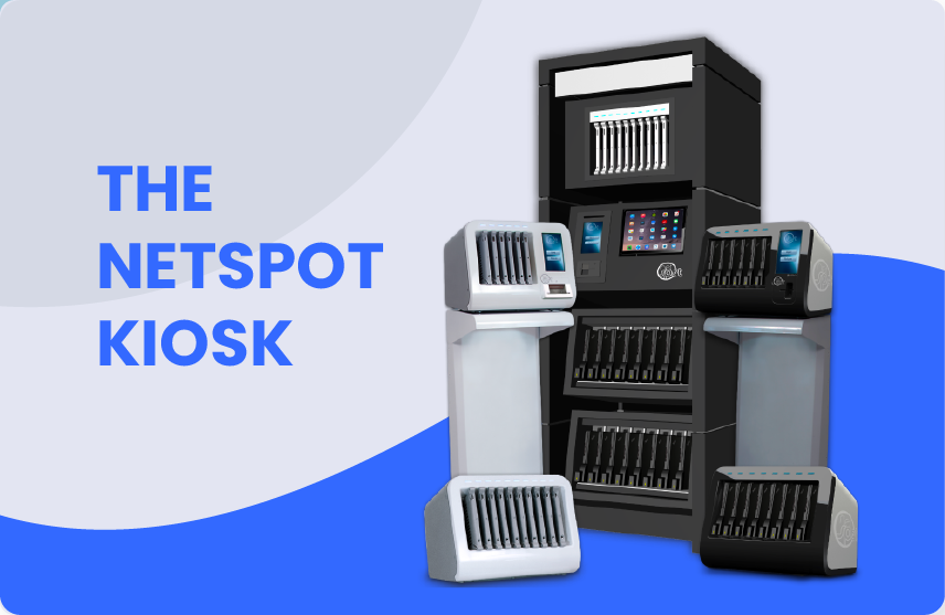 Netspotsolution's tweet image. The NetSpot Kiosk is a self-service console allowing the loan or rental, of tablets or laptops for organizations. The beauty of the product lies in the fact that it operates through self-service and does not require any management from the company that deploys it.