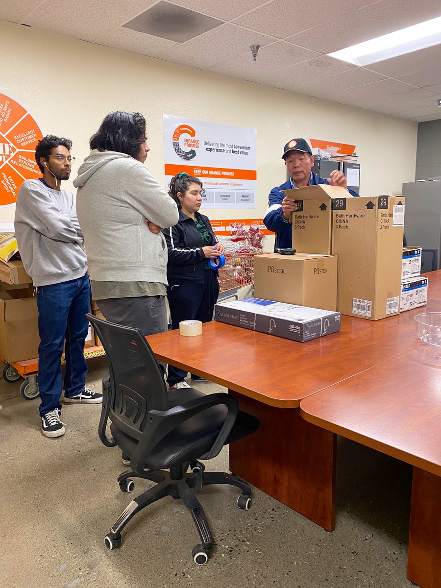 MarkAveryHD's tweet photo. Black Friday prep all day, inventory tagging at night, and a birthday celebration in the middle. We keep it pushing at 606!! @ANewmanhd @Elliottwakeman3 @homedepot606 @Jaime_HD_D25 @Steven_Mousseau @JabarrBean https://t.co/gx1RRzXk7C