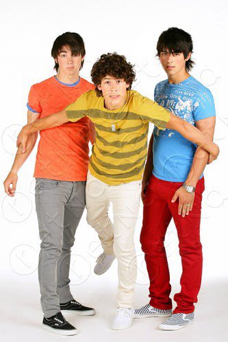 And finally,Nick Jonas with his brothers