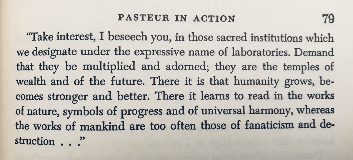 Pasteur making an impassioned plea for investment in science: