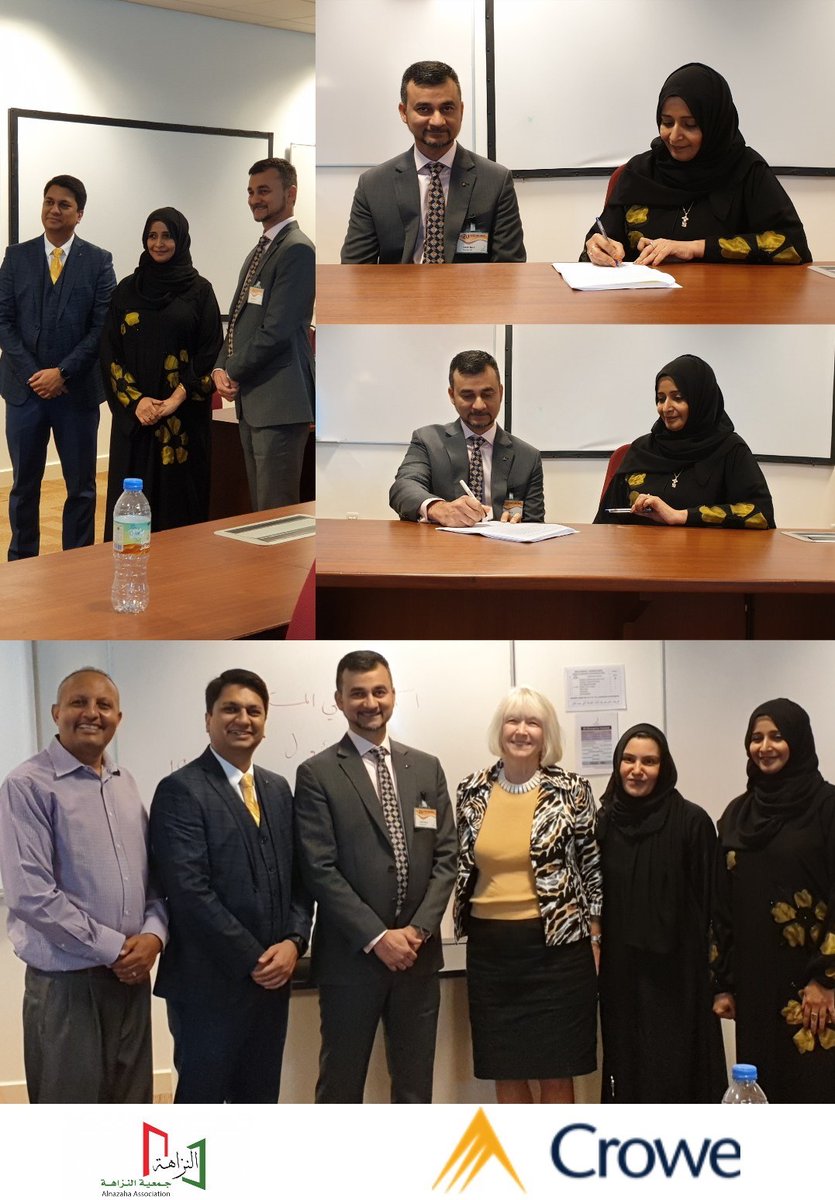 CroweUAE's tweet photo. We are the first to sign MOU with AlNazaha Association for joint cooperation&amp; sharing experience in the field of Integrity &amp; Anti-Fraud. To begin the initiative &amp; mark #fraudweek, @maniarsaad &amp; @nadeem_maniar visited @Zayed_U Campus to conduct two events for over 120 #students. https://t.co/bi5UUK7NBw